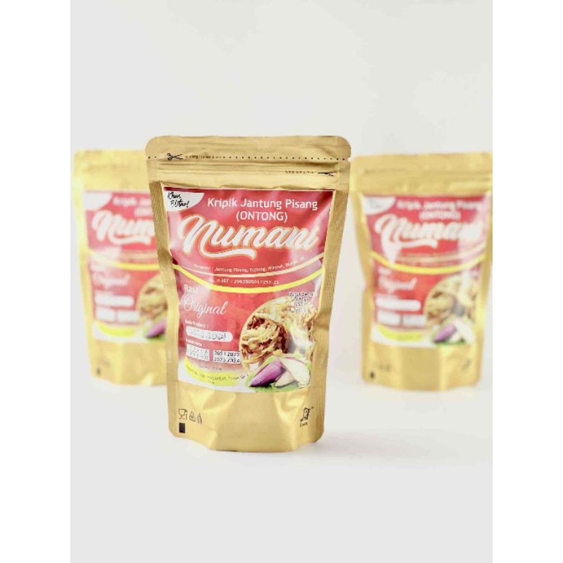 SyabilMart Keripik Jantung Pisang / Ontong Numani Rasa Original Kemasan Siap Saji 100Gram