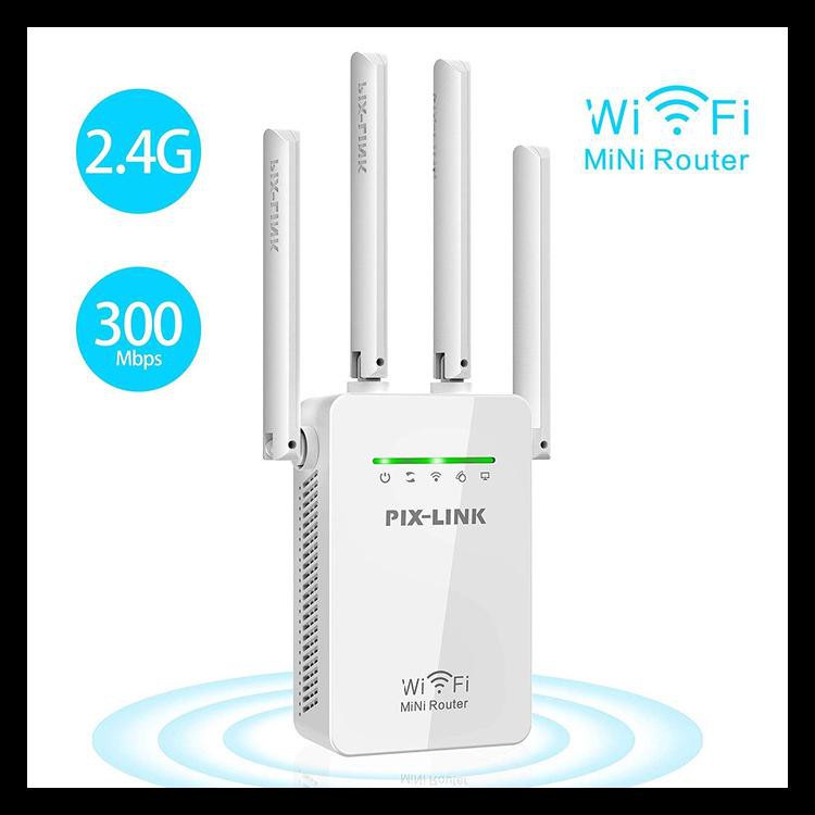 Pix-Link 300M Wireless Wifi Range Extender Router Repeater Ap Lv-Wr09