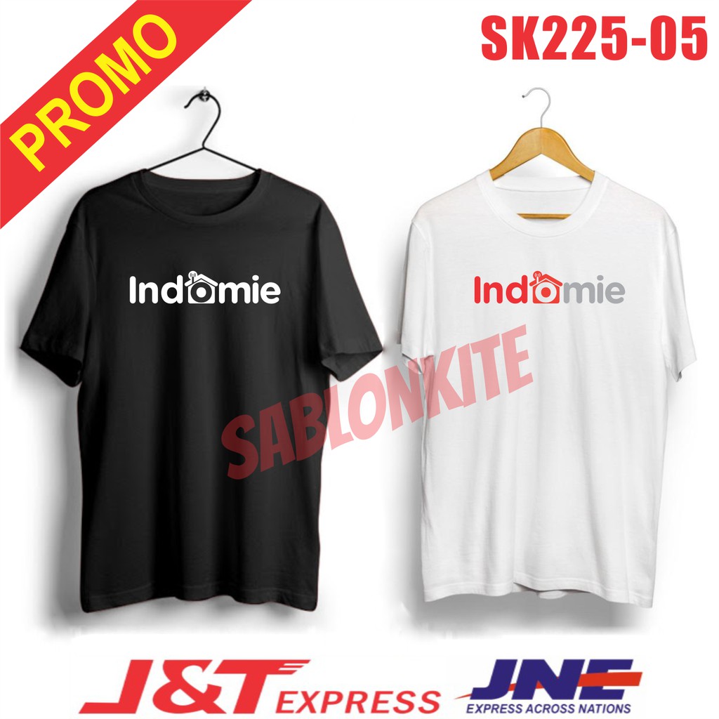 LUCU KAOS INDOMIE PLESETAN LOGO LOGO LUCU INDIH0M SK 225 BAHAN COMBED 30S