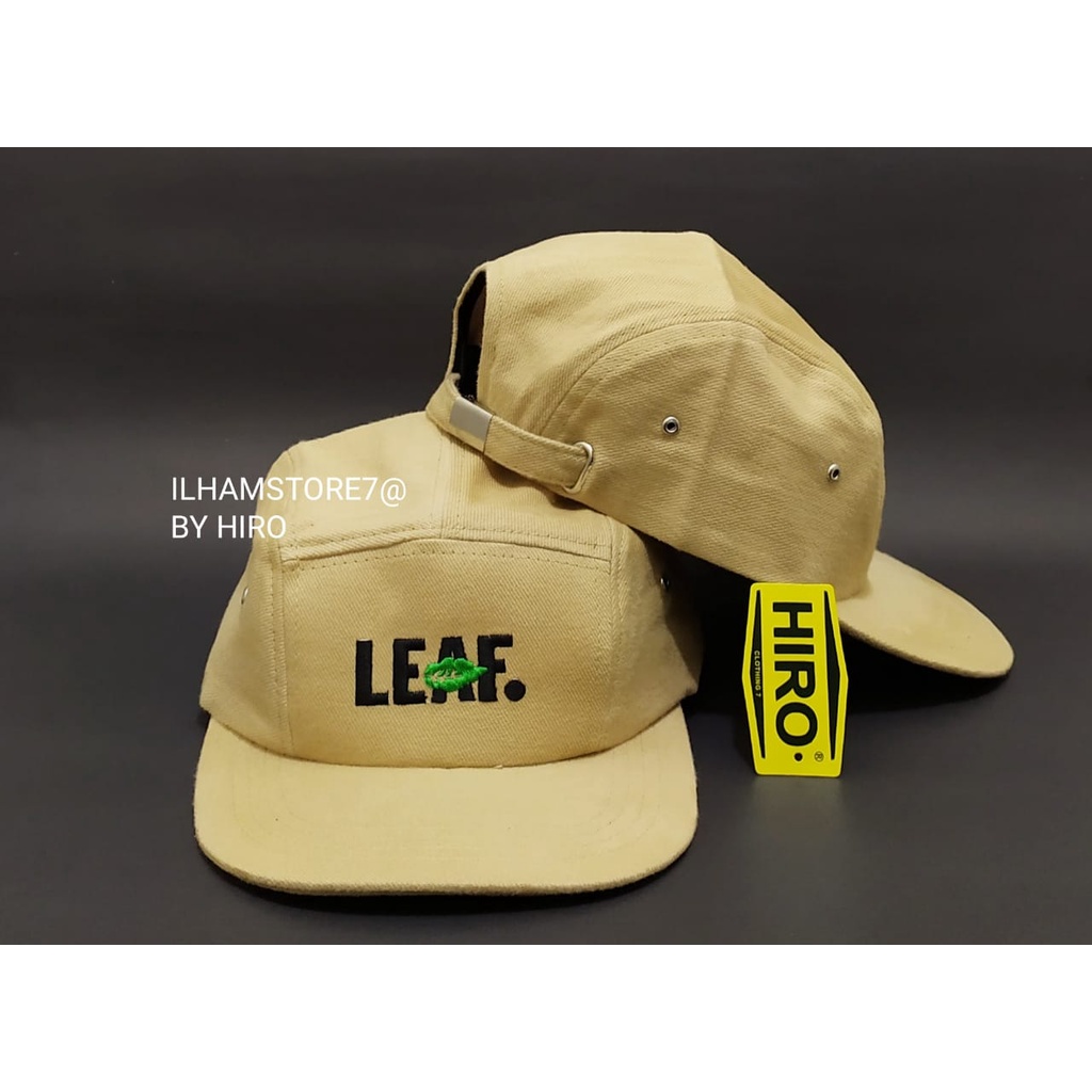 [COD]Topi Snapback Bordir LEAF Lima panel New Model/Topi Hip-Hop Keren/Topi Distro Terlaris