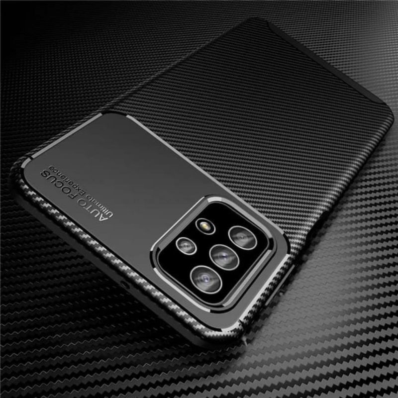 Original Carbon Fiber Autofocus Soft Case Samsung Galaxy A52 / A72 Casing Cover Protect Hp A 52 A 72