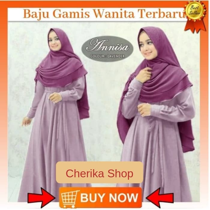 Baju Busana Muslim Wanita Gamis Syari Pesta Annisa Maxm