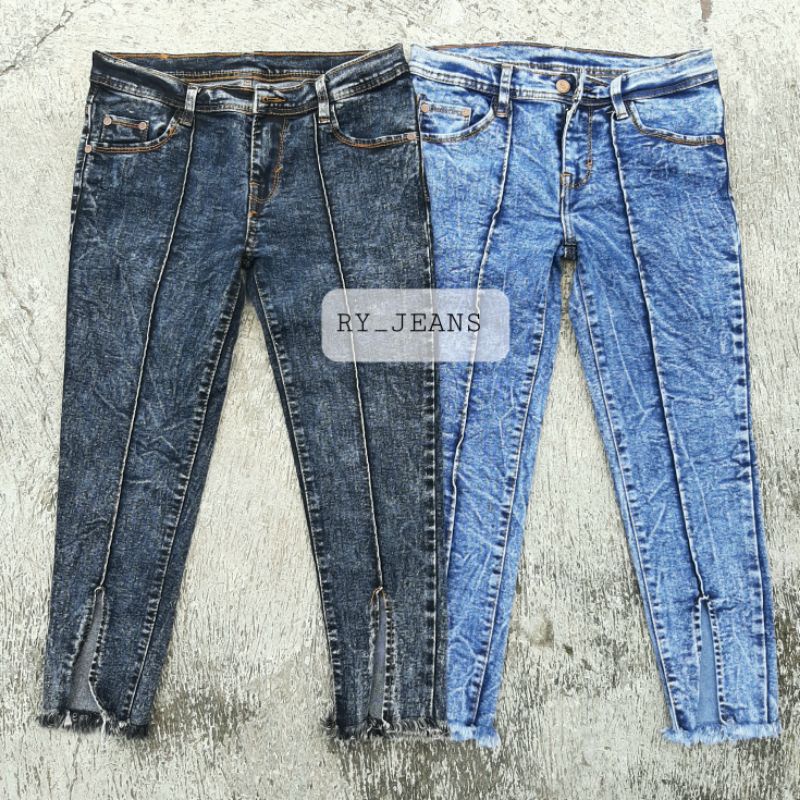 Celana jeans wanita snow jeans skinny street melar