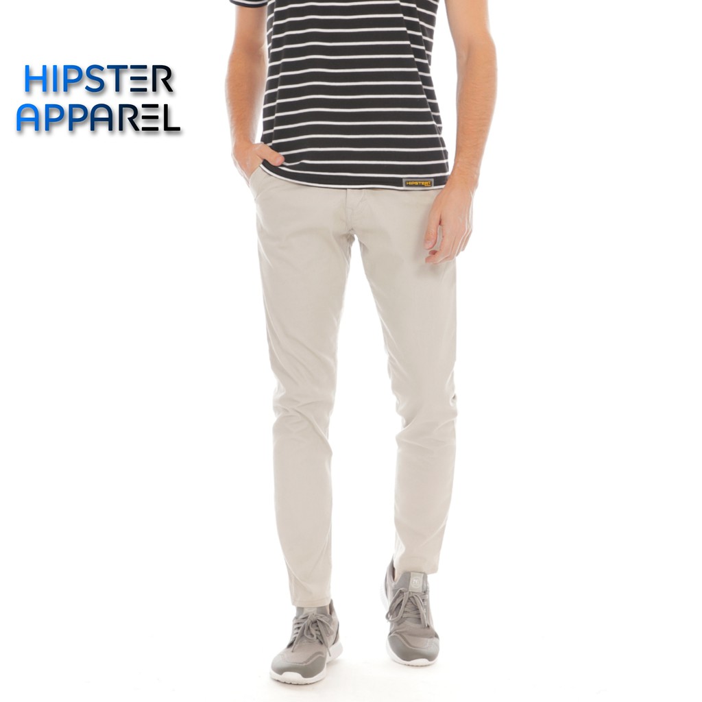 HIPSTER Celana Chino Panjang Pria Warna LIGHT KHAKI HIPSTER Celana Chino Panjang Pria Warna LIGHT KHAKI