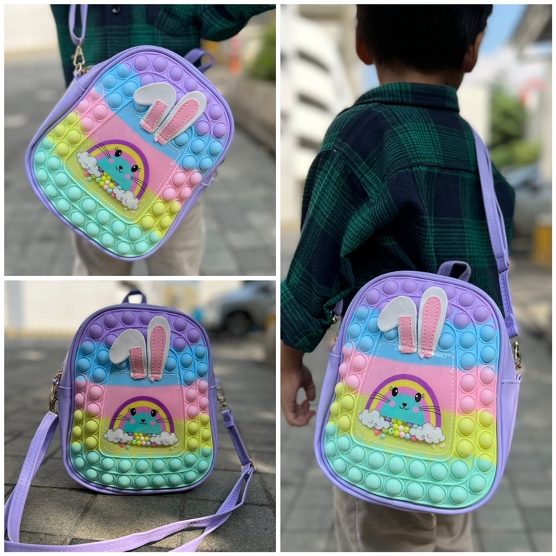 Tas slempang pop it rabbit tas anak tas sekolah