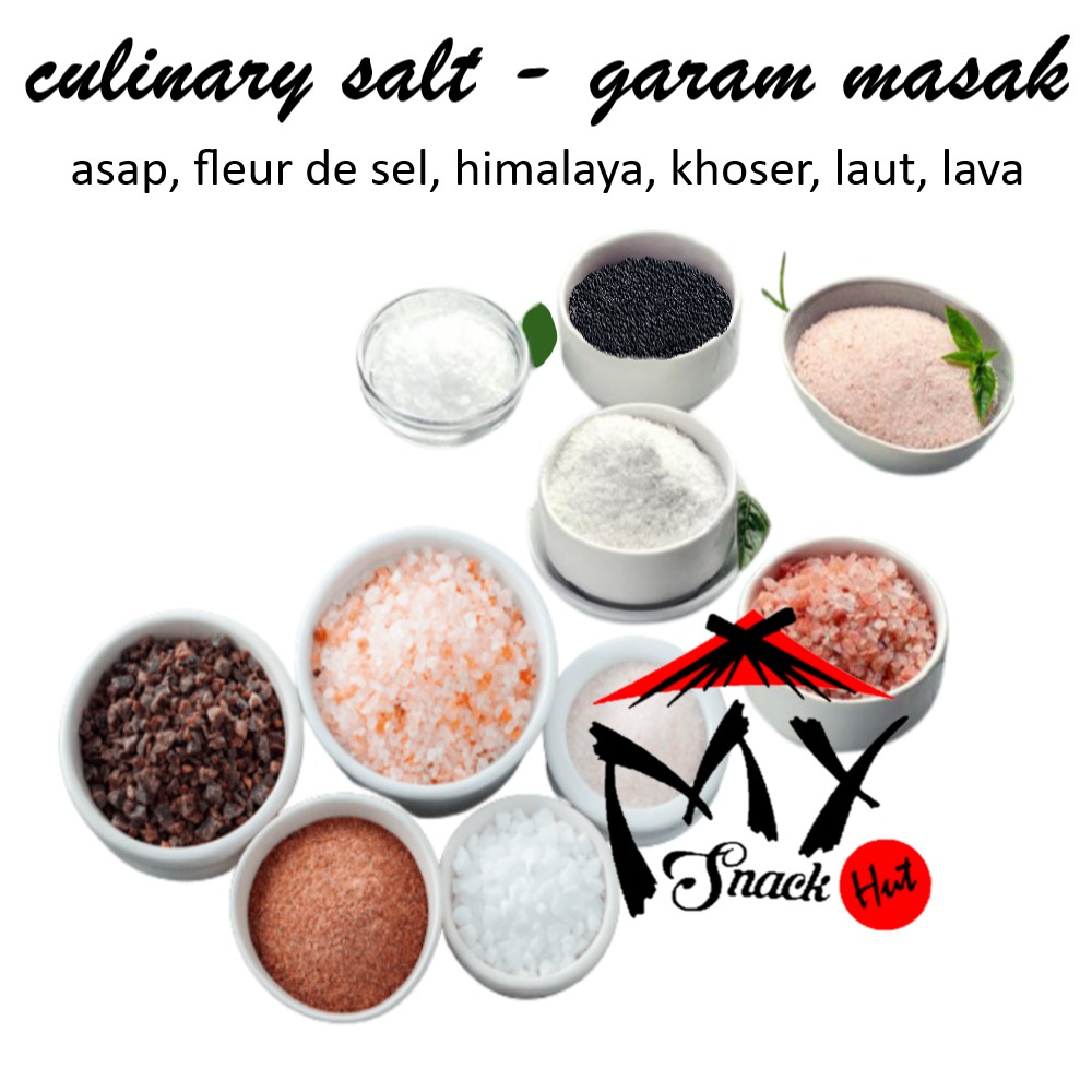 GARAM SALT 50GR - SEA HIMALAYA PINK BLACK ROCK SMOKED LAVA KALANAMAK KUSAMBA KOSHER KIMCHI FLEUR DE SEL