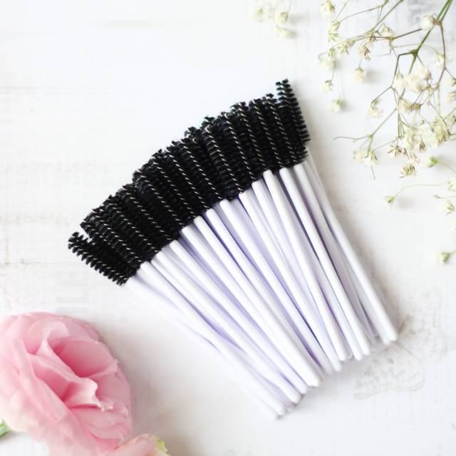 BLACK WHITE MASCARA WAND / DISPOSABLE SPOOLIE