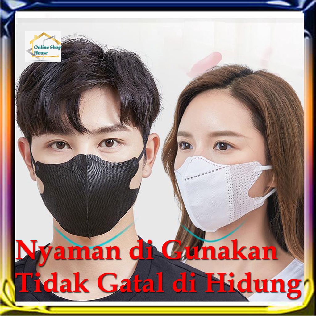 Masker Korea Dewasa 3Ply Kf94 Kn95 Face Mask 3D Duckbill Nyaman Dan Lembut