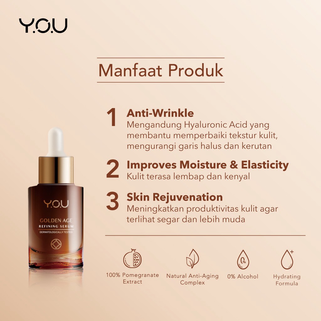 YOU Golden Age Refining Serum 20gr [Skin- Renewal Activator] / Y.O.U / KIMIKO OFFICIAL