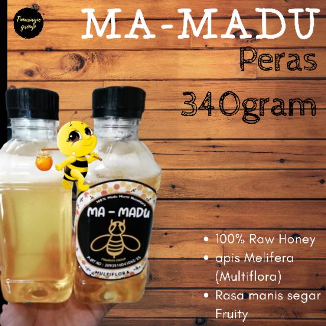 

100% Raw Honey Ma-Madu Peras 340gram