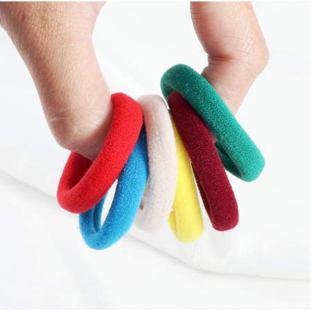 IKAT RAMBUT DONUT BESAR WARNA ISI 6