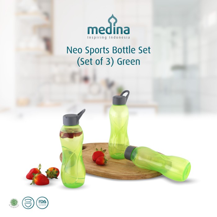 Botol Minum Plastik olahraga tumbler minuman Neo Sports Bottle set Medina