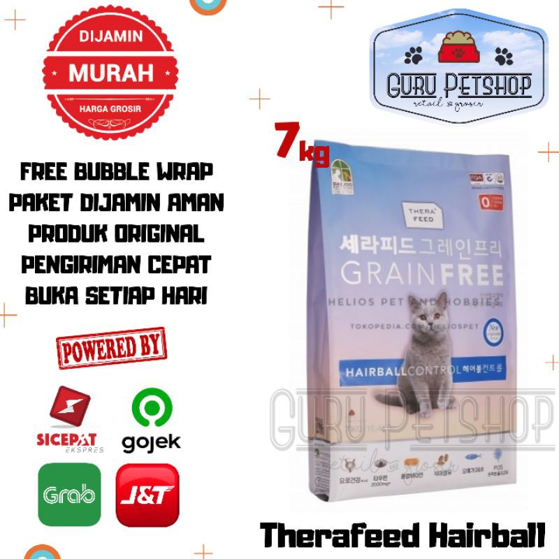 Makanan Kucing Therafeed Hairball Control 7kg Grainfree Made In Korea