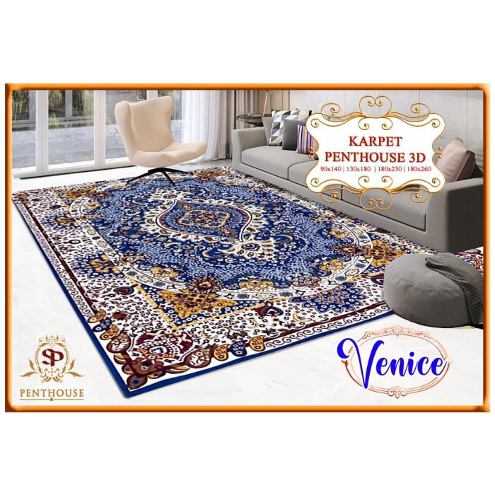 Karpet | Karpet Printing 3D Penthouse Tebal Anti Slip 130X180 / Karpet Lantai B
