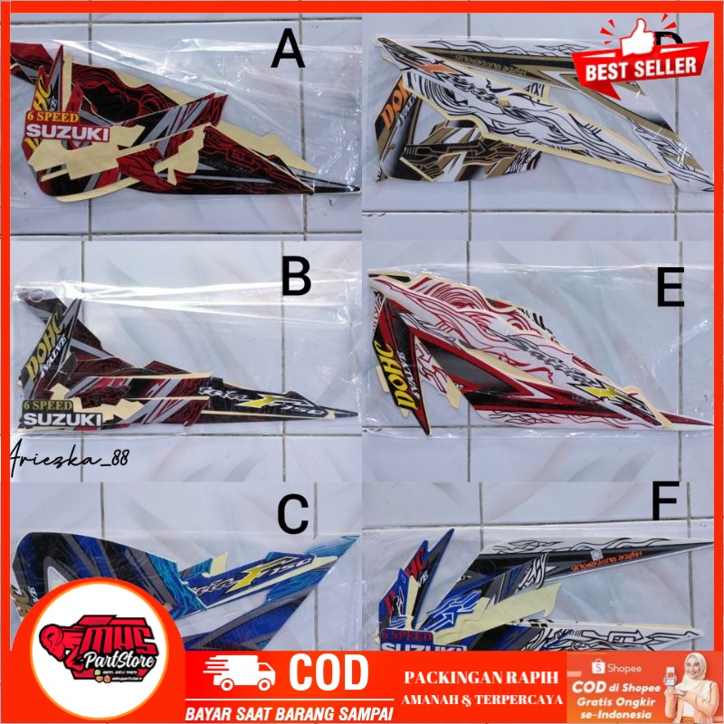 (COD) Striping Satria Fu 2011 Motif Cewek Ful Set | lis bodi satria 2011 TERPERCAYA