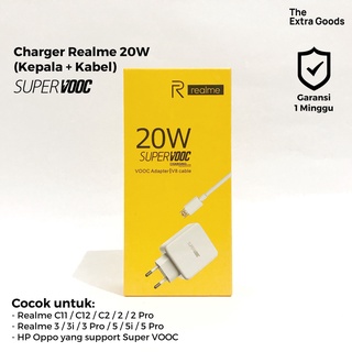 Charger Realme Micro USB 20W Original 100% 3 3i 5 5i 5s C1 C2 C3 Super VOOC Fast Charging