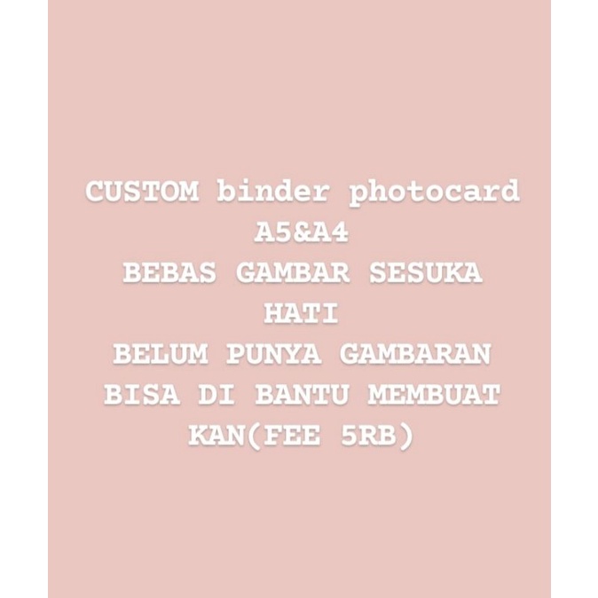 custom binder photocard A5-A4