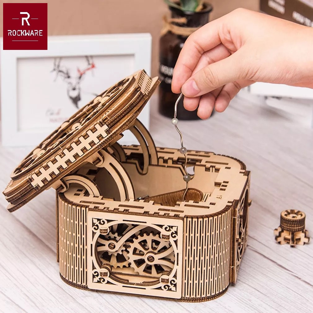 ROCKWARE RW-DIY04 - Creative Wooden Puzzle 3D - Jewelry Box