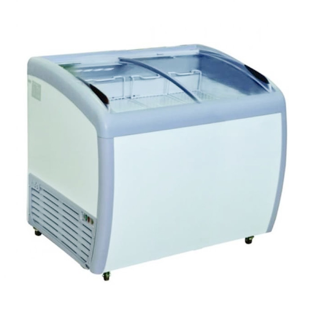 POLYTRON PCF 296 / FREEZER BOX PINTU KACA 300 LT LITER / LEMARI PEMBEKU / PCF296