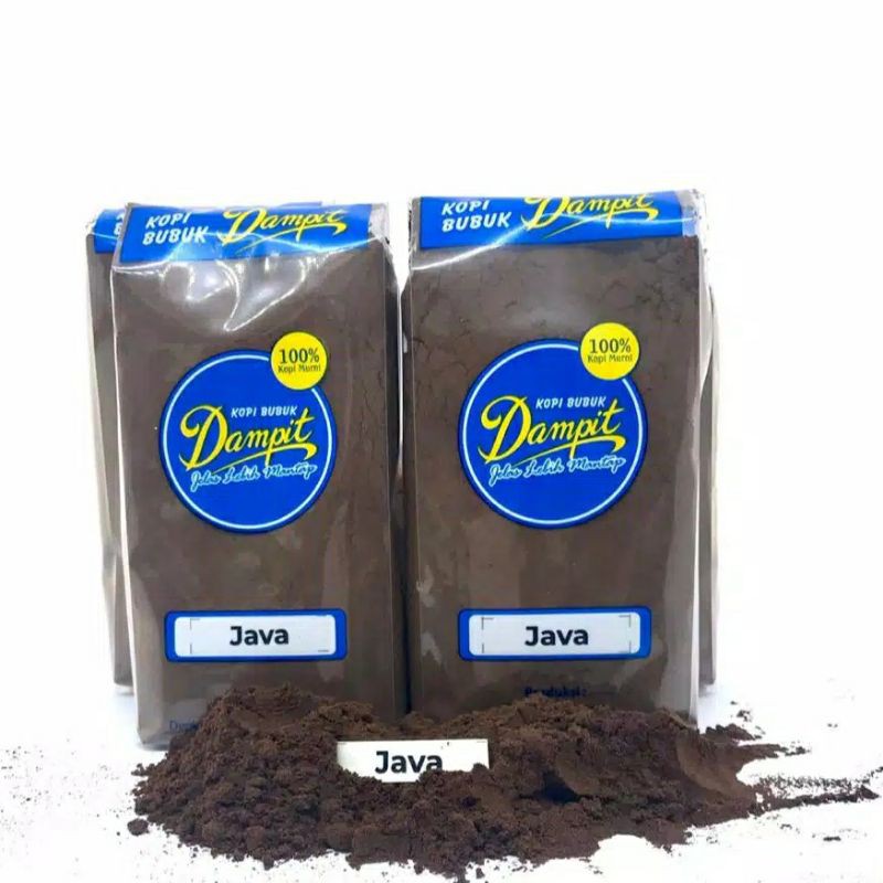 

Kopi bubuk Java Robusta [1 kilo harga 45rb. Kemasannya 4 bungkus @1/4 kilo] Kopi dampit java hitam