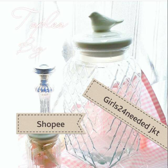 Toples kaca burung / bird cookies jar