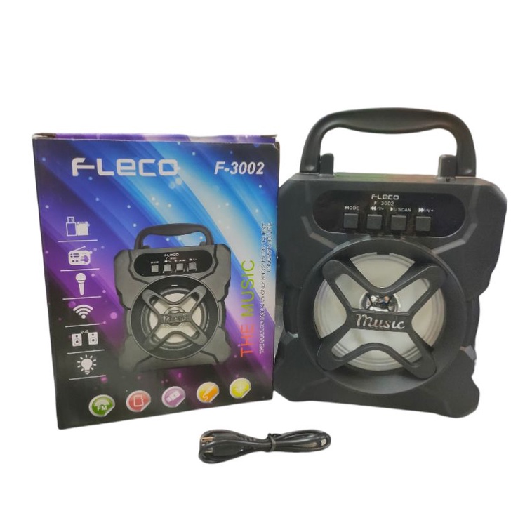 Speaker bluetooth Fleco F-3001 / F-3002 stereo mini portable speaker original Bonus Card Reader