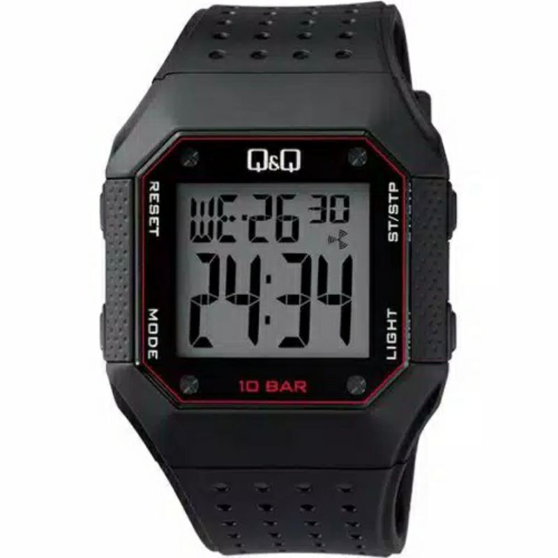 Q&amp;Q Original Jam Tangan Pria Digital Anti Air QQ M158 Series Ori Digital M158J001Y M158J002Y M158J003Y RUBBER JAMTANGAN QNQ KARET RUBBER STRAP ORIGINAL BERGARANSI  DIGITAL WATCH