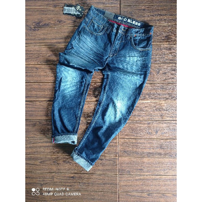 celana jeans salvedge hugo glass original premium jeans cowok murah berkualitas (celana fashion)