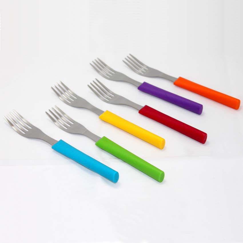 Oxone OX-601 6Pcs Rainbow Fork Set Garpu Makan Pelangi