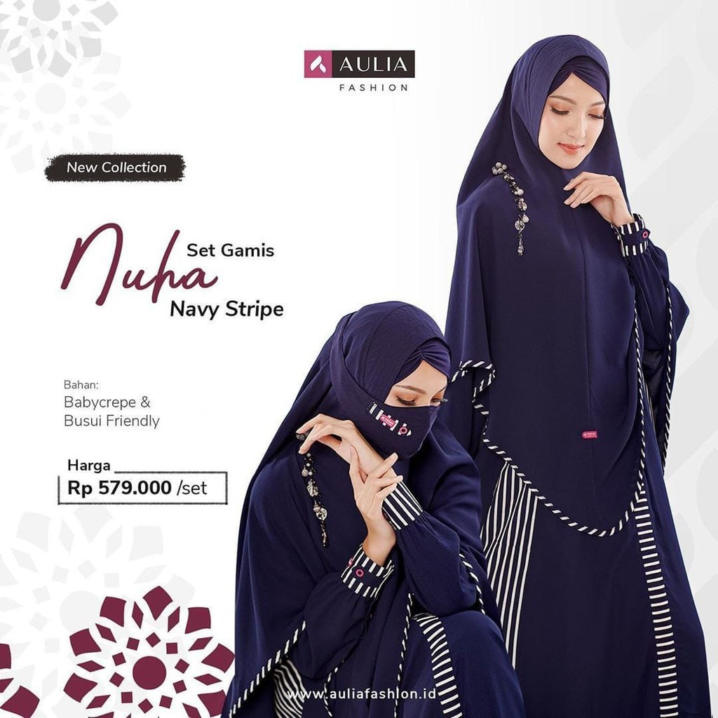 Nuha Navy stripe by Aulia fashion
