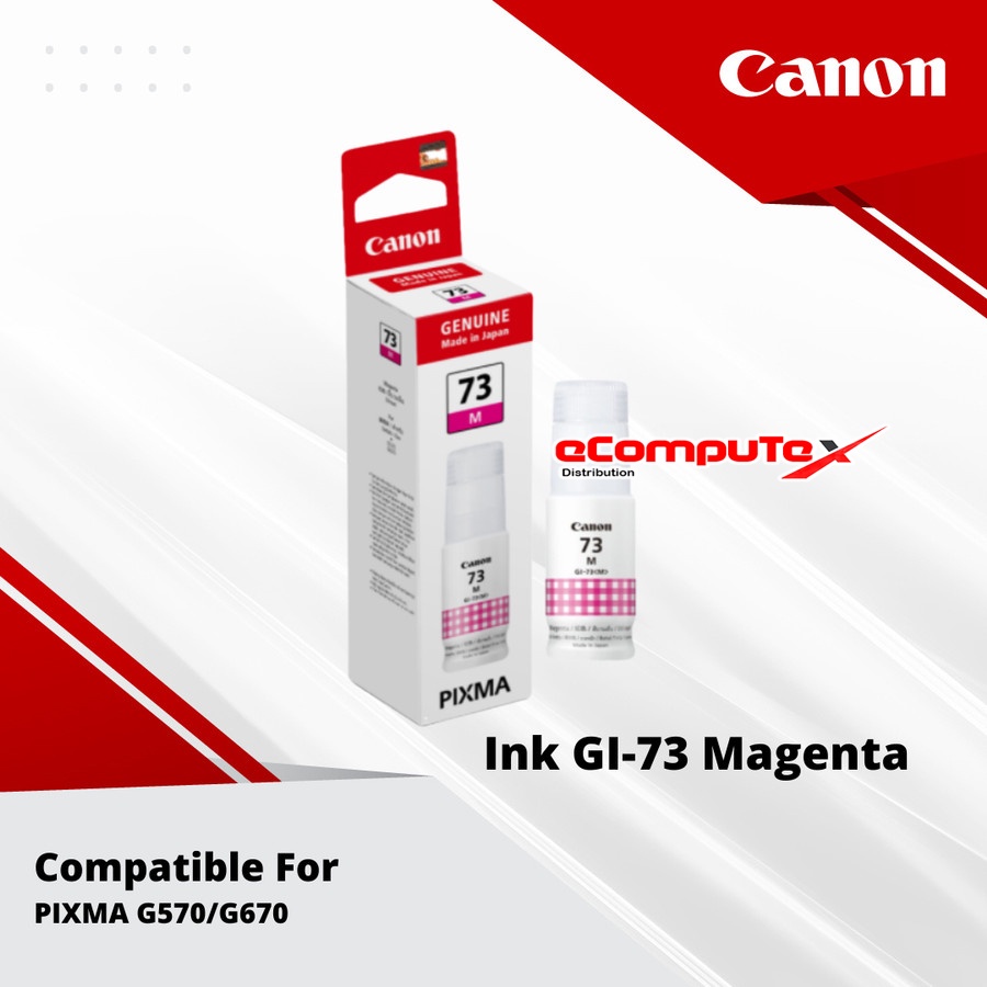 TINTA CANON GI-73 BLACK CYAN MAGENTA YELLOW / TINTA CANON GI73 HTAM BIRU MERAH KUNING ORIGINAL - RESMI