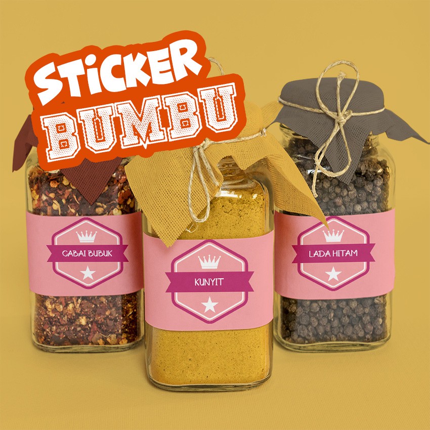 

Sticker bumbu dapur | stiker bumbu | stiker garam | sticker 010