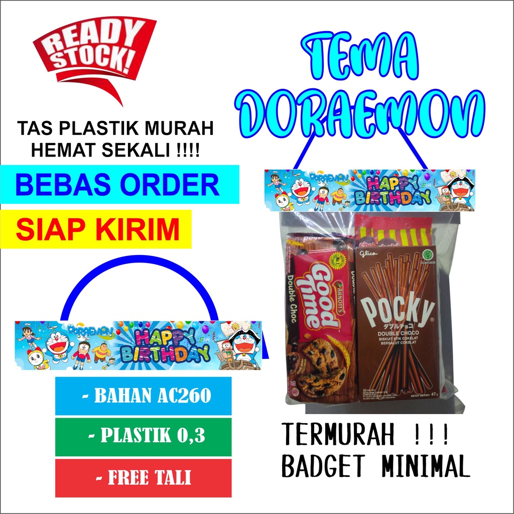 

Tas Ultah Ulang Tahun Plastik / Goodie Bag Murah BISA BELI SATUAN