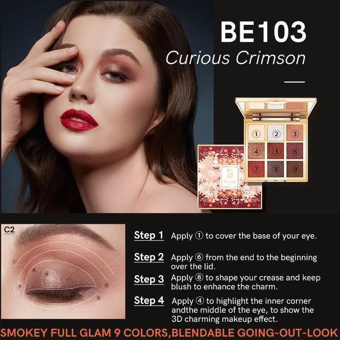 Bagus Premiere Beaute Batik 9 Color Eye Shadow Palette Aii In One Eyeshadow - Be103 Terlaris