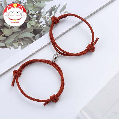 2PCS/SET GELANG COUPLE MAGNET - INFINITY BRACELET n CO uple Creative Couple Magnet Attract Bracelets Gelang magnet couple / kado aniv / kado ultah / kado persahabatan / pacar