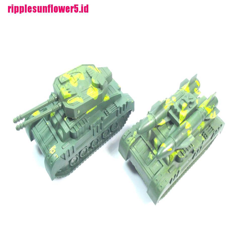 Miniatur Tank Militer 3D Warna Hijau Army Untuk Edukasi