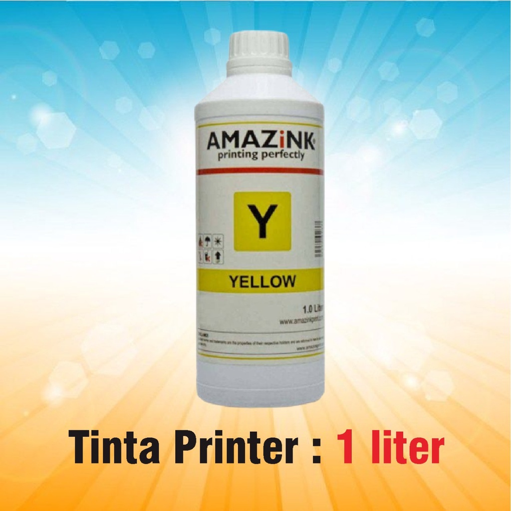 Tinta Printer 1 LITER untuk isi ulang Printer Canon warna YELLOW Tinta Refill Printer Canon