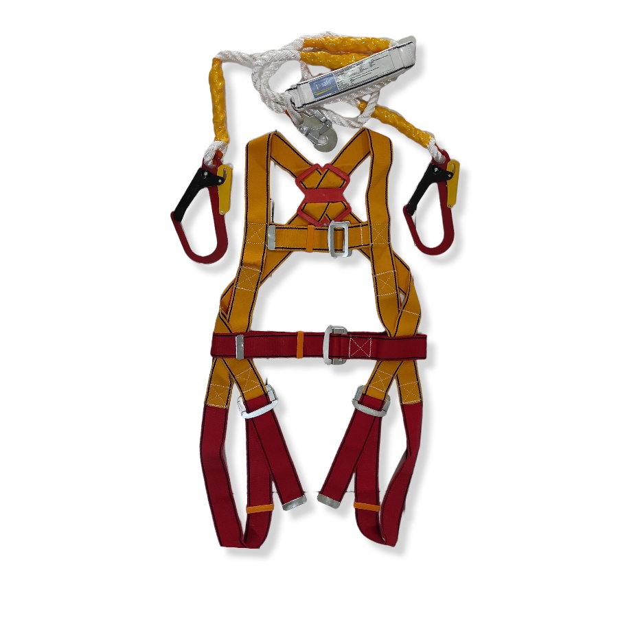 FULL BODY HARNESS/SAFETY HARNESS i-SAFE PRO ABSORBER DOUBLE HOOK BESAR SNI