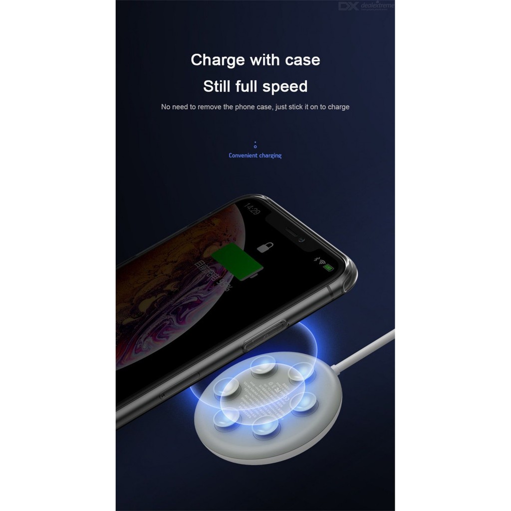 713 REMAX RP-W15 10W Wireless Suction Cup Charger Fast Charging