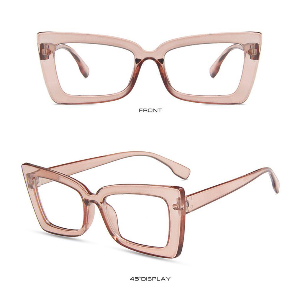 Kacamata Cat Eye Populer Bingkai Persegi Transparan Myopia Glasses Frame Anti Blue Light