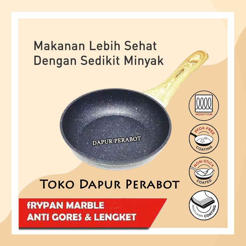 WAJAN ANTI LENGKET KERAMIK MARBLE PENGGORENGAN KUALI