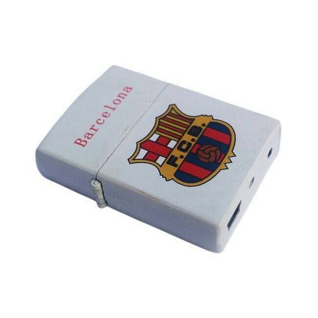 terbaru KOREK API CHARGER BARCELONA ZIPPO PUTIH(KOREK USB-KOREK LISTRIK) barang bagus