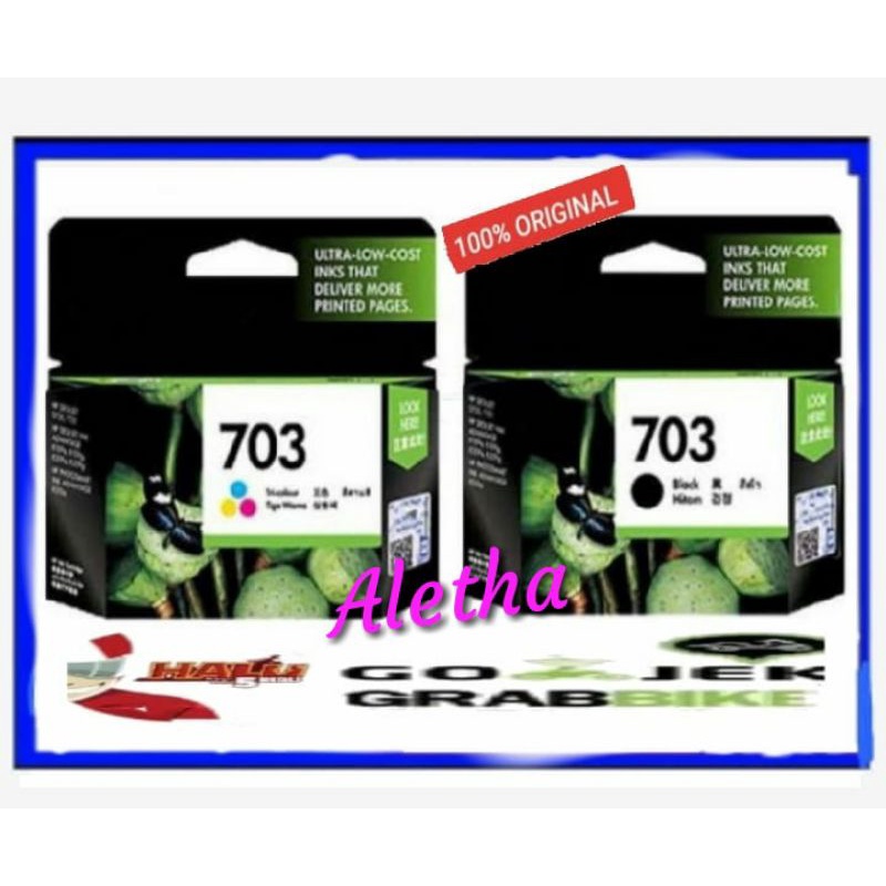 Tinta Printer HP 703. Cartridge Original. BLack. Color