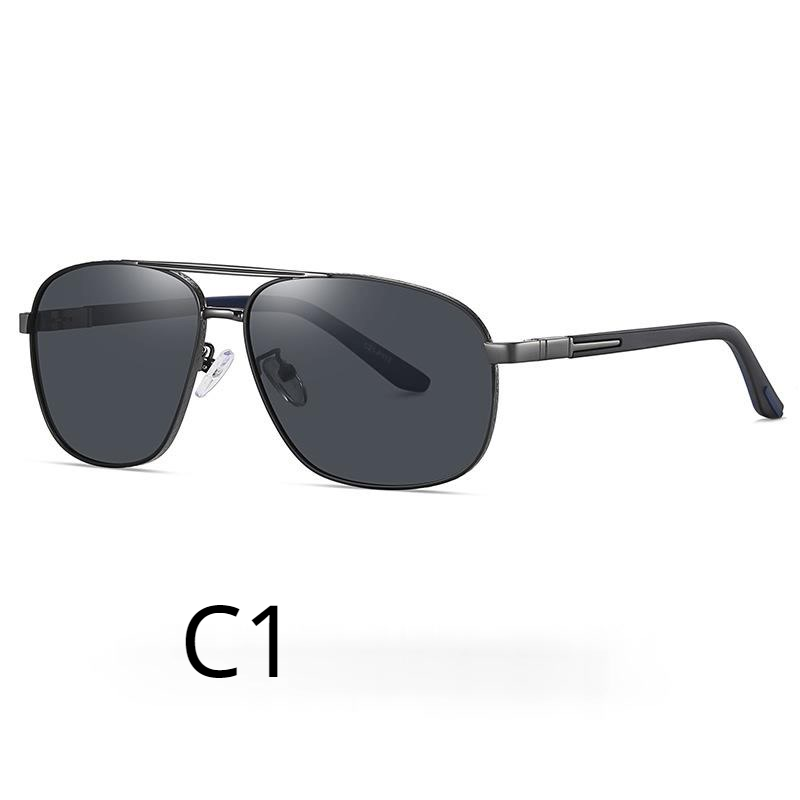 【YUZHU】COD Fashion Baru Aviator Logam Dua-nada Bingkai musim semi Leg Sunglasses