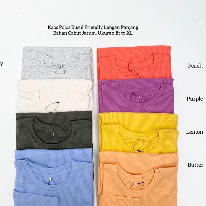 Recomend  BUSUI  Kaos Polos Busui Friendly Lengan Panjang Fisy