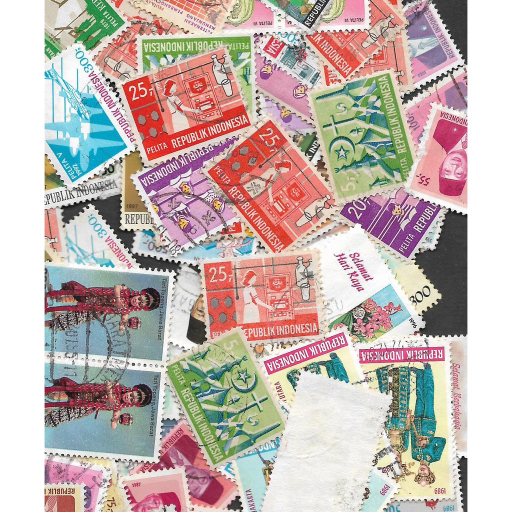 60 Pcs Acak Prangko Indonesia Era Orde Baru dan Reformasi (Gambar hanya Contoh)