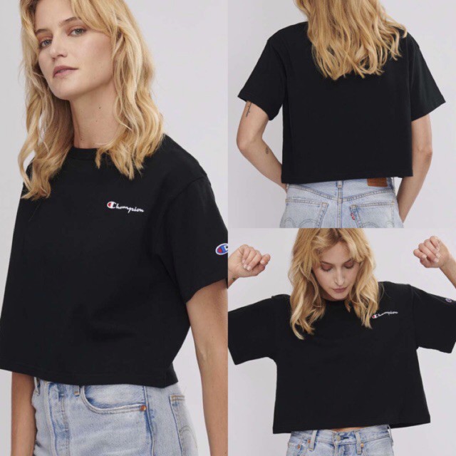 CHAMPION CROP TEE 100% ORIGINAL Kaos Wanita