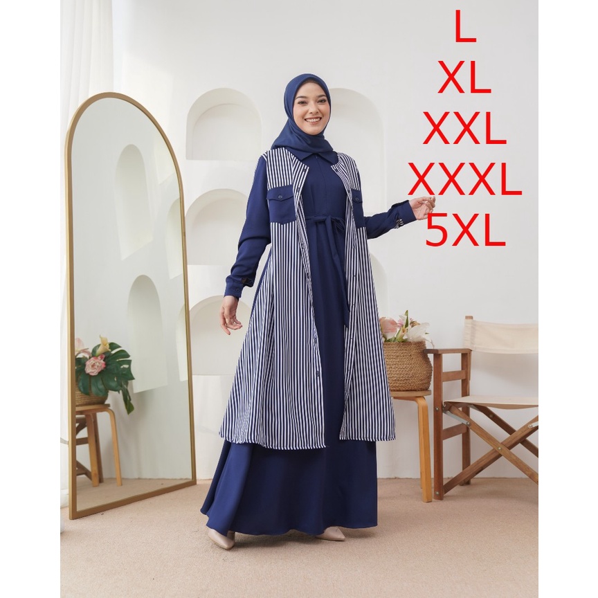 Gamis Jumbo Terbaru KEKINIAN ZOYA MAXY L XL XXL XXXL 5XL LD UP TO 140 (Gamis / Outer)