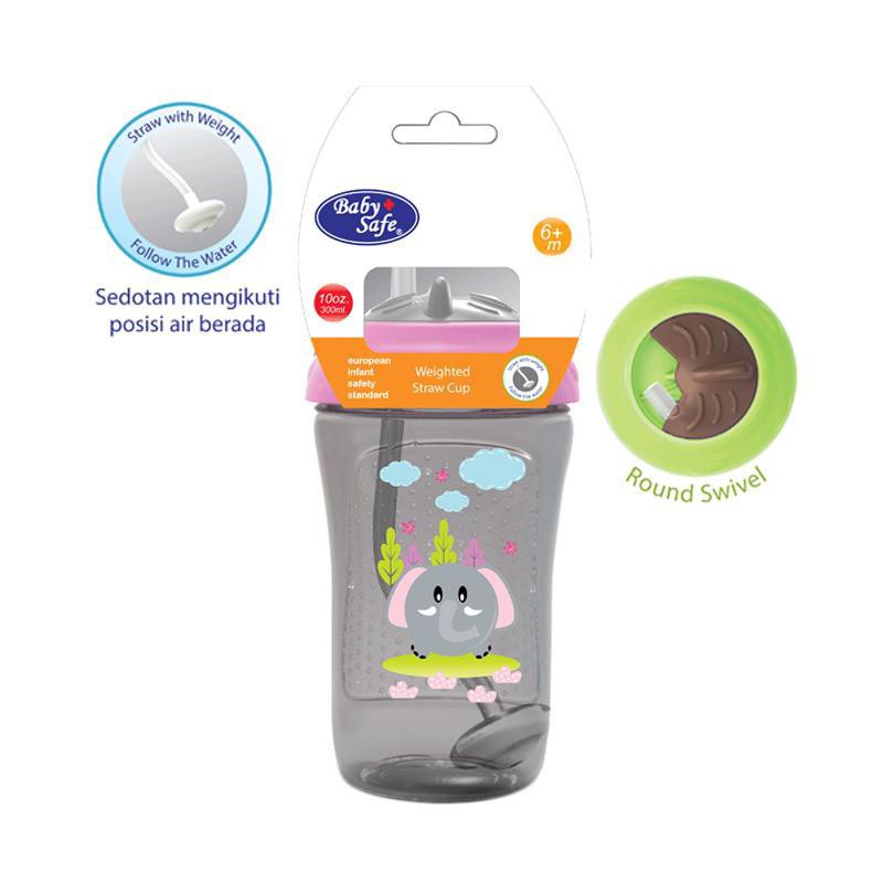 Baby Safe Sipper Cup With Weighted Straw Botol Minum Anak dengan Sedotan Training Cup 300ml