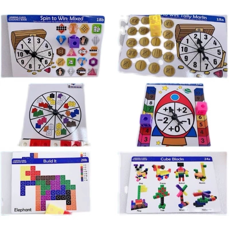 math link cube learning set mainan edukasi anak